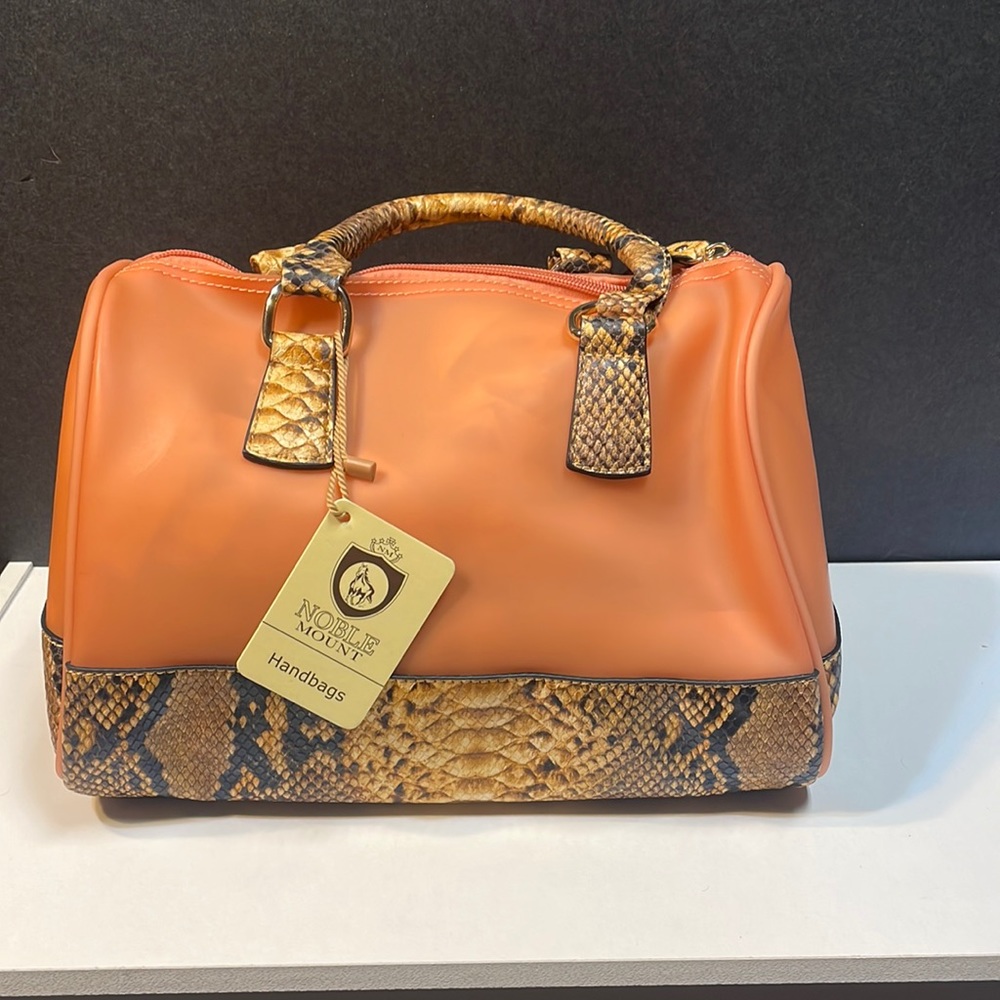 Noble Mount Snake Accent Lorraine Satchel Bag